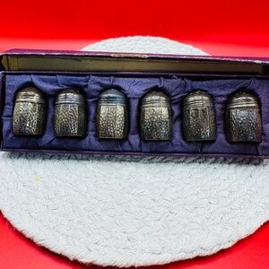 Vintage Sterling Silver Mini Salt And Pepper Shaker Set